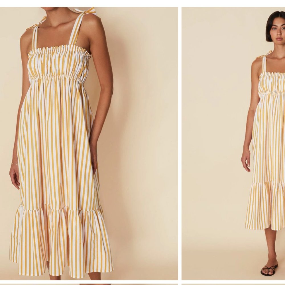 NWT Gia Midi Dress Martie Stripe Print